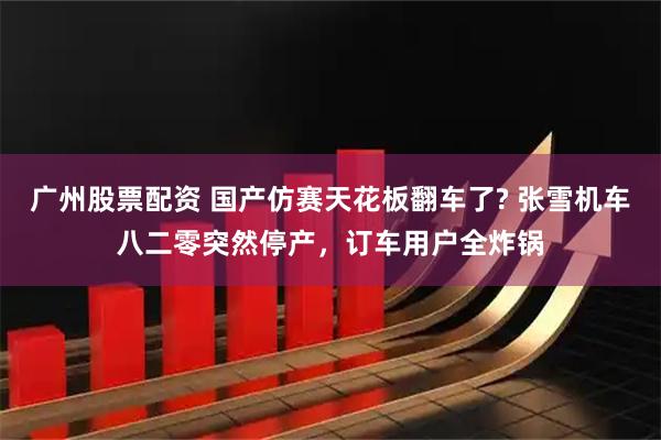广州股票配资 国产仿赛天花板翻车了? 张雪机车八二零突然停产，订车用户全炸锅